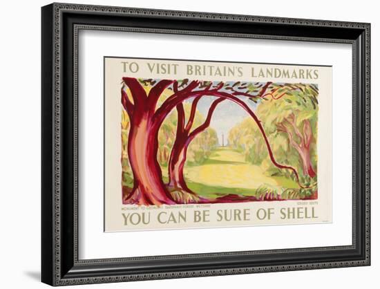 Shell Visit Britain Wiltshire-null-Framed Art Print