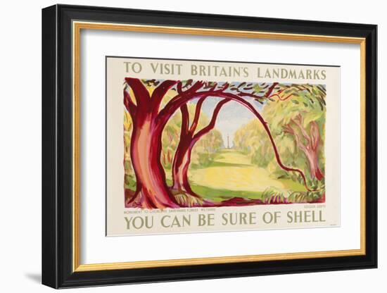 Shell Visit Britain Wiltshire-null-Framed Art Print