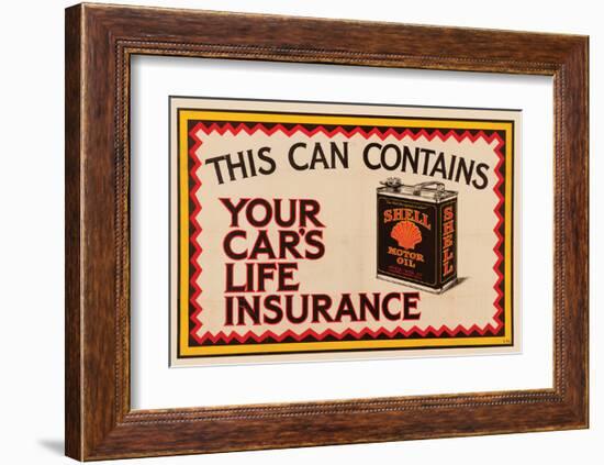 Shell Your Car's Lifeinsurance-null-Framed Art Print