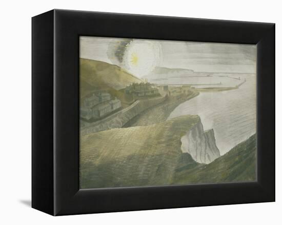 Shelling by Night-Eric Ravilious-Framed Premier Image Canvas