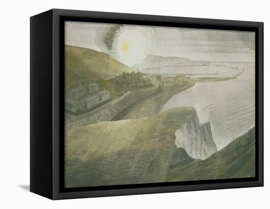 Shelling by Night-Eric Ravilious-Framed Premier Image Canvas