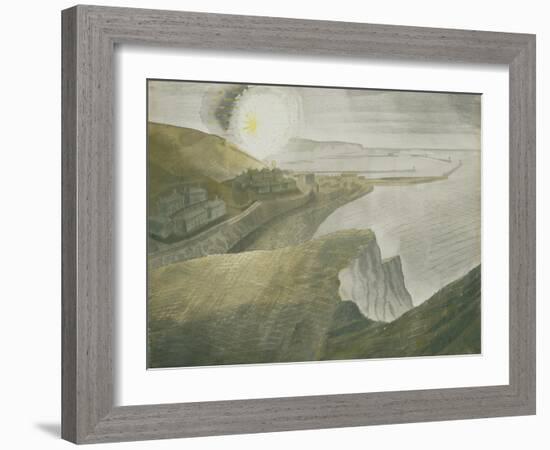 Shelling by Night-Eric Ravilious-Framed Giclee Print
