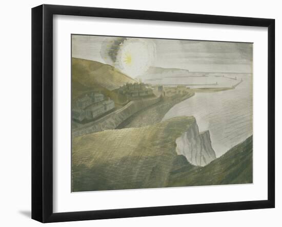 Shelling by Night-Eric Ravilious-Framed Giclee Print