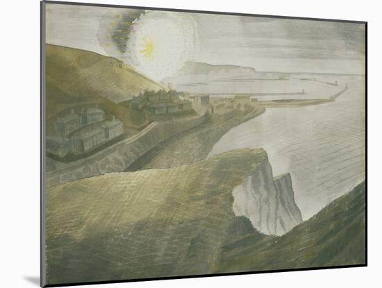 Shelling by Night-Eric Ravilious-Mounted Giclee Print