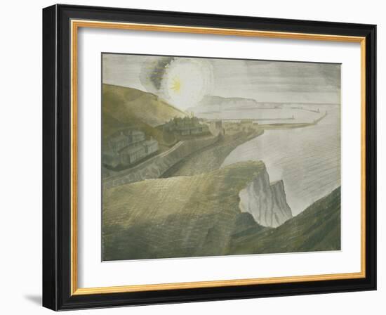 Shelling by Night-Eric Ravilious-Framed Giclee Print