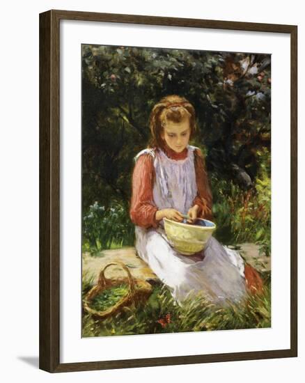 Shelling Peas-William Banks Fortescue-Framed Giclee Print