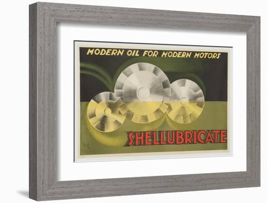 Shellubricate Modern Oil-null-Framed Art Print