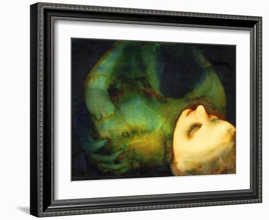 Shelter 2, 2021 (W/C on Arches)-Graham Dean-Framed Giclee Print