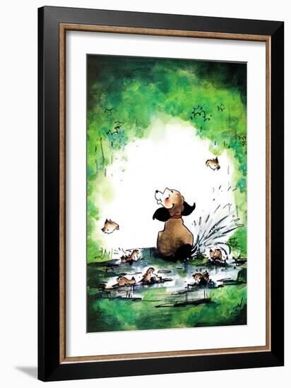 Shelter from the Rain - Jack & Jill-Barbara Yeagle-Framed Giclee Print