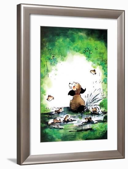 Shelter from the Rain - Jack & Jill-Barbara Yeagle-Framed Giclee Print