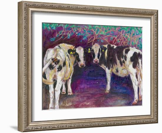 Sheltering Cows, 2011-Helen White-Framed Giclee Print