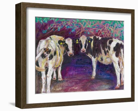 Sheltering Cows, 2011-Helen White-Framed Giclee Print