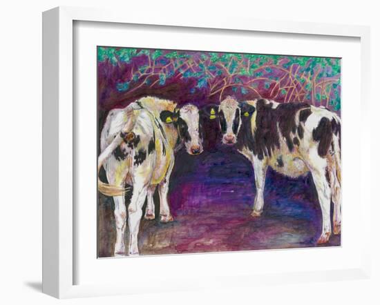 Sheltering Cows, 2011-Helen White-Framed Giclee Print