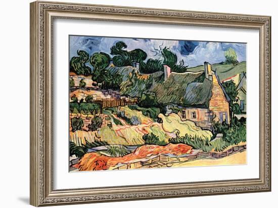 Shelters in Cordeville by Van Gogh-Vincent van Gogh-Framed Art Print