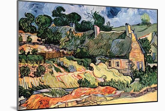 Shelters in Cordeville by Van Gogh-Vincent van Gogh-Mounted Art Print
