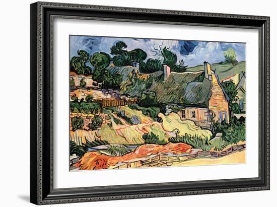 Shelters in Cordeville by Van Gogh-Vincent van Gogh-Framed Art Print