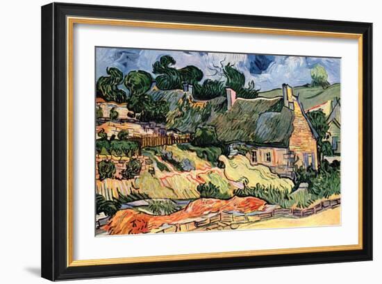 Shelters in Cordeville by Van Gogh-Vincent van Gogh-Framed Art Print