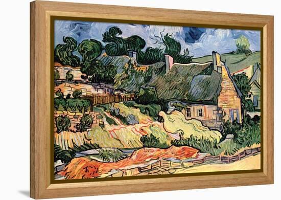 Shelters in Cordeville by Van Gogh-Vincent van Gogh-Framed Stretched Canvas