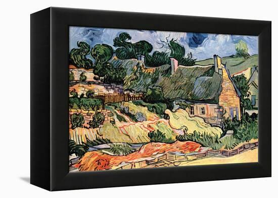 Shelters in Cordeville by Van Gogh-Vincent van Gogh-Framed Stretched Canvas