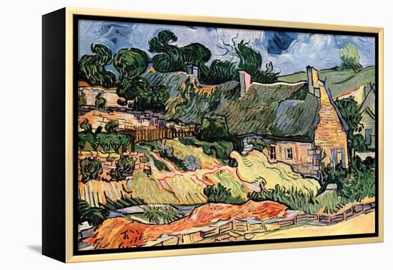 Shelters in Cordeville by Van Gogh-Vincent van Gogh-Framed Stretched Canvas