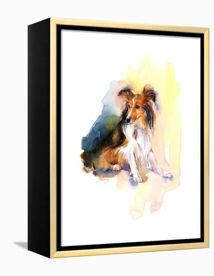 Sheltie Portrait, 2015-John Keeling-Framed Premier Image Canvas