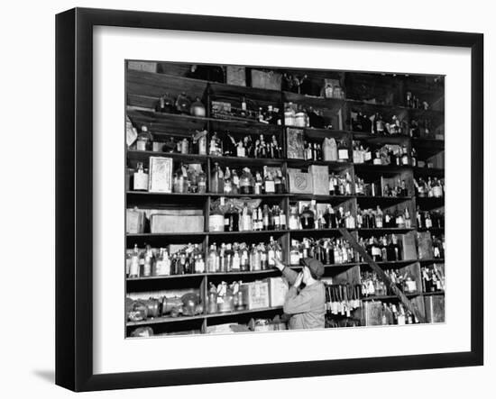 Shelves of Illegal Liquor Stored in the Nypd Property Clerks Office-Carl Mydans-Framed Photographic Print