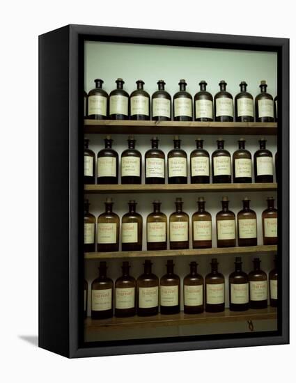 Shelves of Old Essence Bottles, Parfumerie Fragonard, Grasse, Alpes Maritimes, Provence, France-Christopher Rennie-Framed Premier Image Canvas