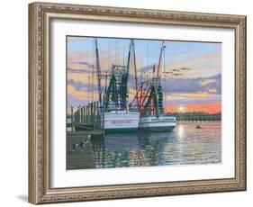 Shem Creek Shrimpers Charleston-Richard Harpum-Framed Art Print