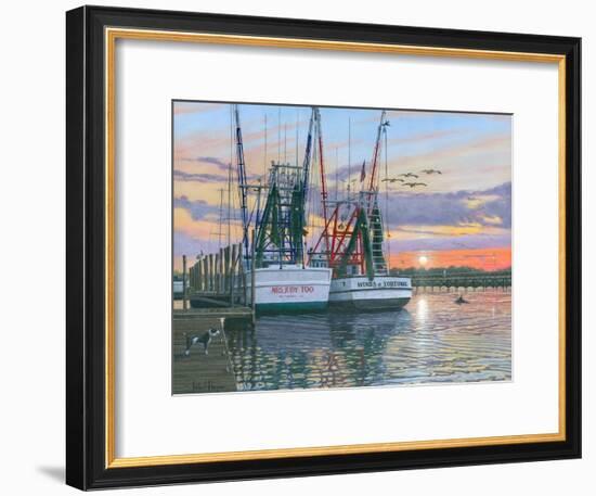 Shem Creek Shrimpers Charleston-Richard Harpum-Framed Art Print