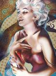 Marilyn in Black and White-Shen-Mounted Art Print