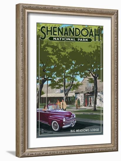 Shenandoah National Park, Virginia - Big Meadows Lodge-Lantern Press-Framed Art Print