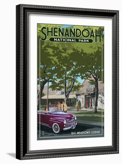 Shenandoah National Park, Virginia - Big Meadows Lodge-Lantern Press-Framed Art Print