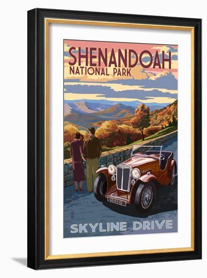 Shenandoah National Park, Virginia - Skyline Drive-Lantern Press-Framed Premium Giclee Print