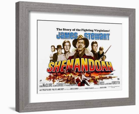 Shenandoah, UK Movie Poster, 1965-null-Framed Art Print