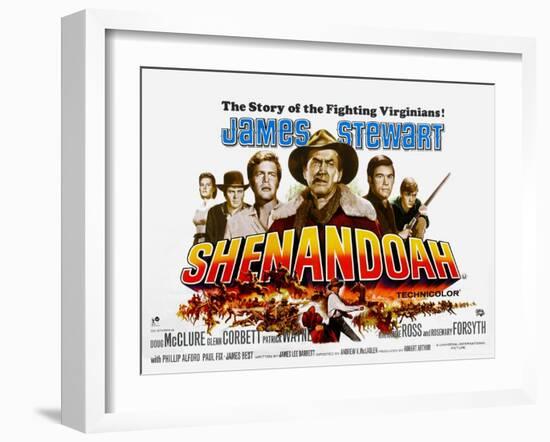 Shenandoah, UK Movie Poster, 1965-null-Framed Art Print