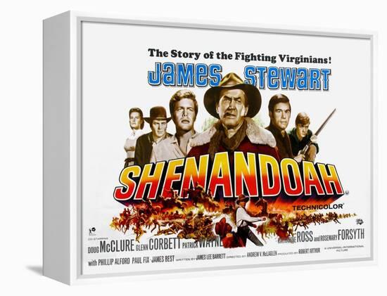 Shenandoah, UK Movie Poster, 1965-null-Framed Stretched Canvas