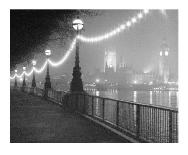 River Thames by Night-Shener Hathaway-Mounted Art Print