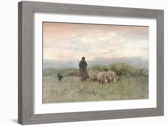 'Shepherd and Flock', 19th century-Anton Mauve-Framed Giclee Print