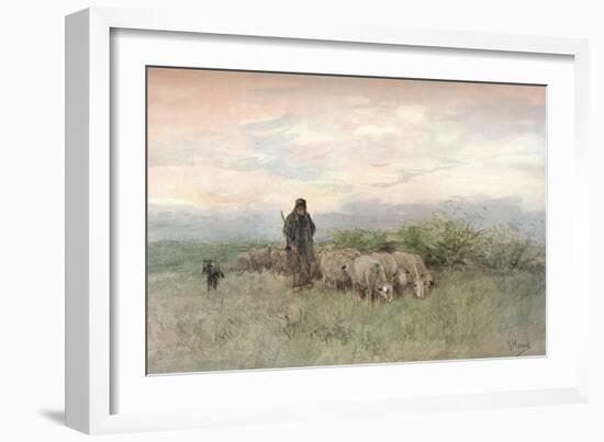 'Shepherd and Flock', 19th century-Anton Mauve-Framed Giclee Print