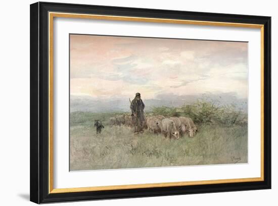 'Shepherd and Flock', 19th century-Anton Mauve-Framed Giclee Print
