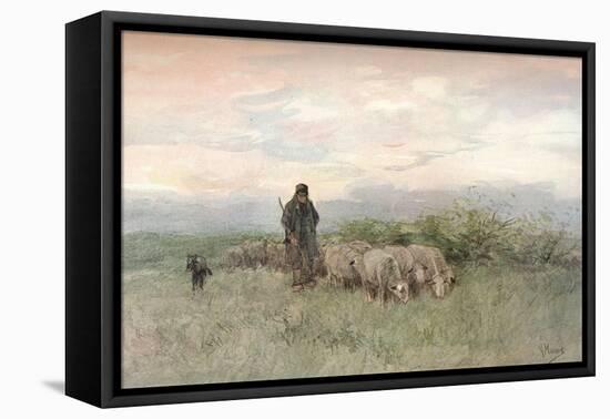 'Shepherd and Flock', 19th century-Anton Mauve-Framed Premier Image Canvas