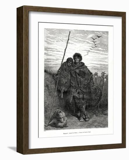 Shepherd of Alava, Spain, 1886-Gustave Doré-Framed Giclee Print