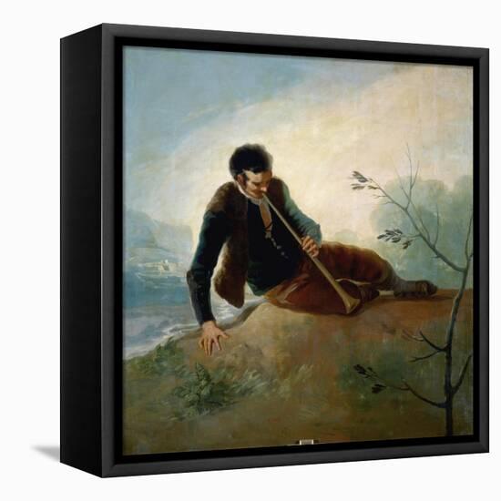 Shepherd Playing a Pipe, 1786-7-Francisco de Goya-Framed Premier Image Canvas