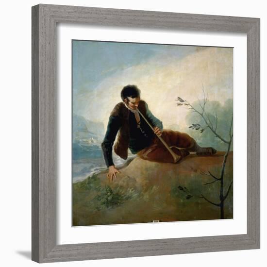 Shepherd Playing a Pipe, 1786-7-Francisco de Goya-Framed Giclee Print