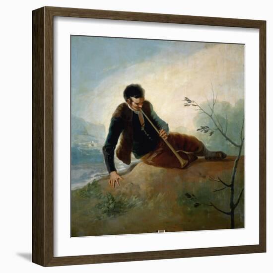Shepherd Playing a Pipe, 1786-7-Francisco de Goya-Framed Giclee Print