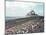 Shepherd Tending Flock of Sheep, Mont Saint Michel, a 13th Cent. Abbey and Town on Brittany Coast-Nat Farbman-Mounted Photographic Print