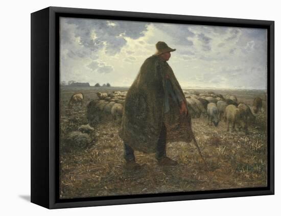 Shepherd Tending His Flock, Early 1860S-Jean-François Millet-Framed Premier Image Canvas