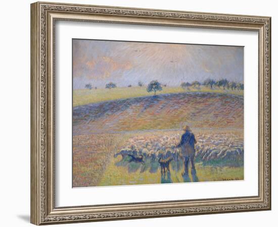 Shepherd with Sheep (Berger Avec Moutons), 1888-Canaletto-Framed Giclee Print