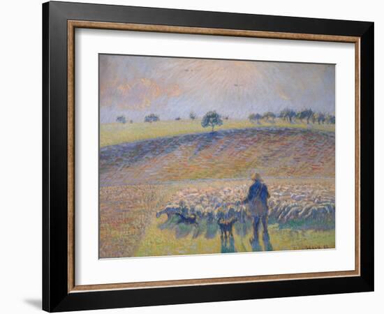 Shepherd with Sheep (Berger Avec Moutons), 1888-Canaletto-Framed Giclee Print