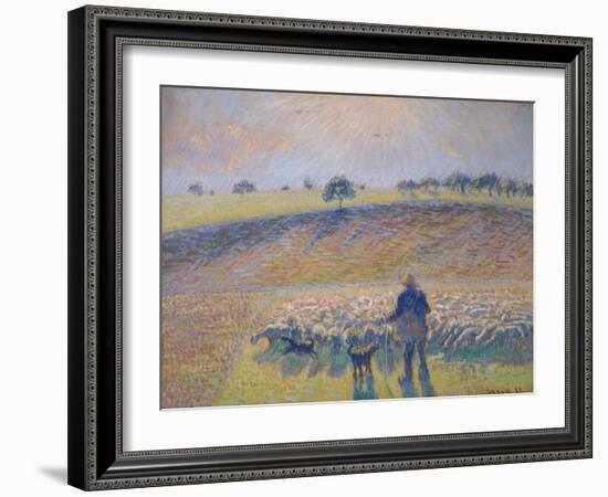 Shepherd with Sheep (Berger Avec Moutons), 1888-Canaletto-Framed Giclee Print